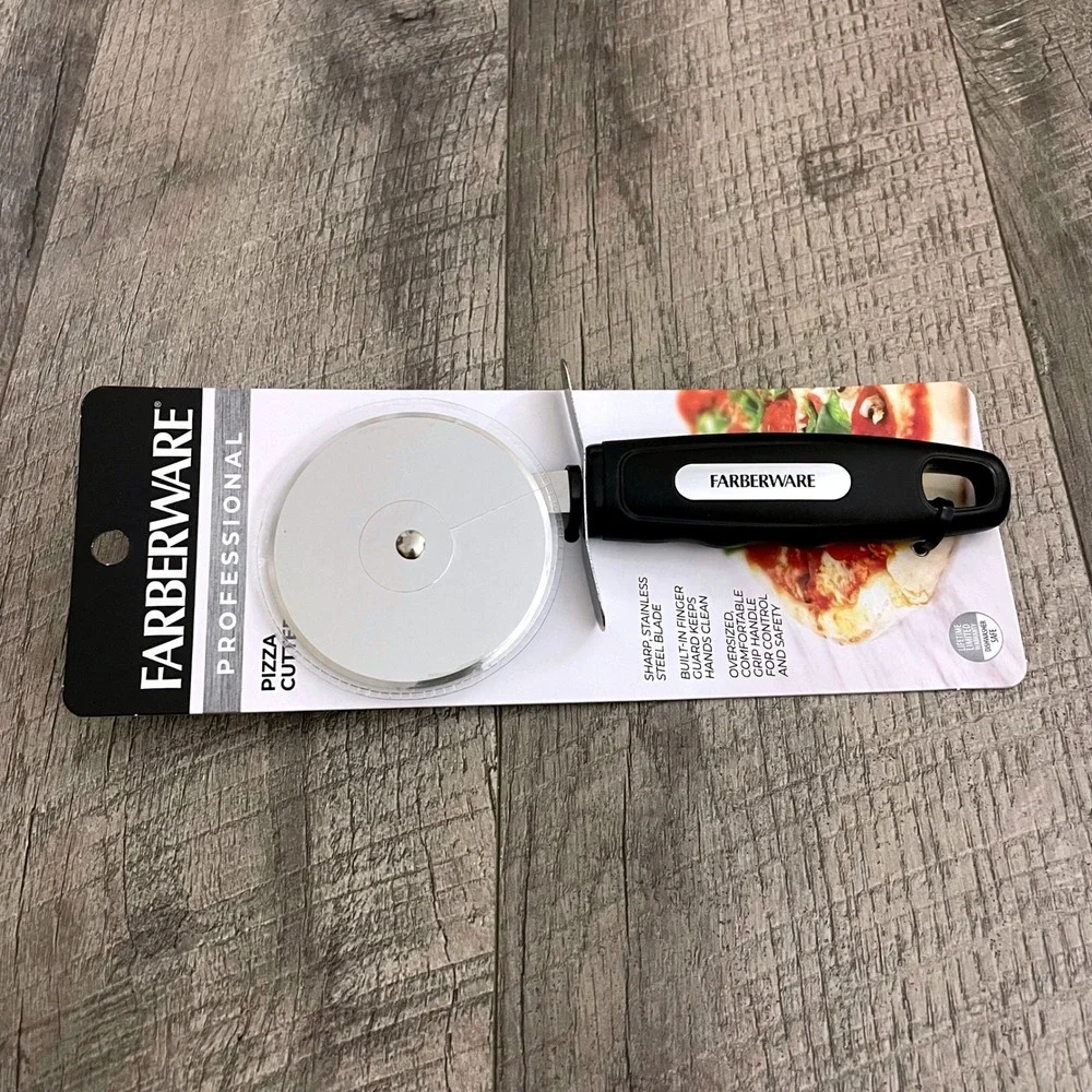Farberware Professional Pizza Cutter Stainless Steel Blade Black Handle 5258365